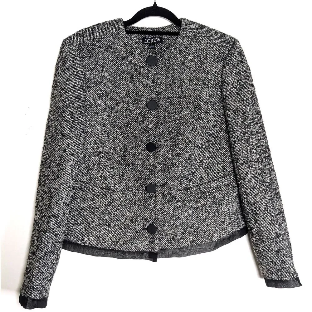 J.Crew Sample Holiday 2026 Black White Twill Lady Jacket 4 Quiet Luxury Parisian